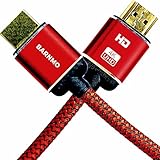 BARNMO HDMI 4K 2.0 プレミアム高速HDMIレッドケーブル、18Gbps、1m/3.3フィート PS5、Xbox、4K UHD TV/Blu-rayプレーヤーに対応