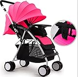 ベビーカー 折りたためる可能 両モードに切り替える 今すぐ注文したらプレゼントを贈ります：　座布団（綿）　 ござ　　蚊の帳簿　　哺乳瓶棚 (バービーピンク)