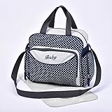 Baby Nappy Diaper Changing Bags Grey/Polka Dots Design 6600 (6600 Navy Blue) by just4baby