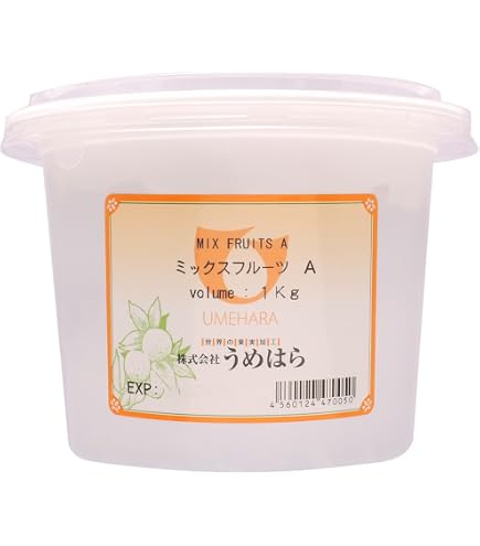 Amazon.co.jp: うめはら ミックスフルーツD 1kg 漬け込みフルーツ