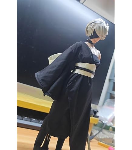 Amazon.co.jp: 1/6服セクシー 1/6服 女性 黒の戦闘服、王女の戦闘服