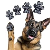犬 滑り止め シール 老犬補助 犬用滑り止めパッド 粘着力が強い 伸縮性が高い 耐久性 転倒防止 肉球 保護 傷防止 フローリングすべり止め トラクションを高齢犬や怪我をした犬に提供し すべり 止め フット パッド (濃い黒色波状*S)
