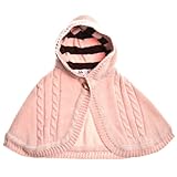 (ビバビーン) BebaBean 可愛い フード付 ベビー ニット ポンチョ 6～24ヶ月【ニットケープ】02.ピンク