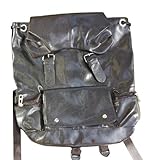 Brown PU Leather Material Backpack School Bag 2-4 days US Delivery [並行輸入品]