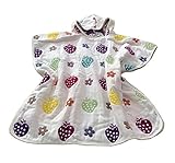 かわいい赤ちゃんフード付きバスタオルキッズクロークバスタオルバスローブストロベリー