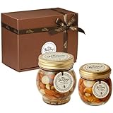 生はちみつ専門店 MY HONEY マイハニー ナッツの蜂蜜漬けL200g+ナッツの蜂蜜漬けM80g ブラウンギフトボックスS+MYHONEYロゴ入りリボン
