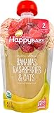 Nurture Inc. (Happy Baby), Organic Baby Food, Stage 2, Clearly Crafted, Bananas, Raspberries & Oats,