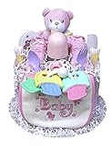Babygiftidea Decorative Centerpiece Newborn Baby Shower Gift 1 Tier Girl's Diaper Cake by Baby Gift 