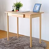 ISSEIKI デスク 木製机 ナチュラル 幅90 木目の美しいビーチ材使用 木製家具 【FL-35-2】