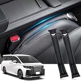 HUDIY（フーディ）車用 シートサイド隙間埋め ヴェルファイア 40系 VELLFIRE AAHH40W AAHH45W (2023年6月～現行) シートコンソール サイドクッション 一体成形 車用座席漏れ防止ストリップ センター 運転席 助手席 ゴミ小物類 落下防止 プリントロゴ入り小物入れ 2本セット