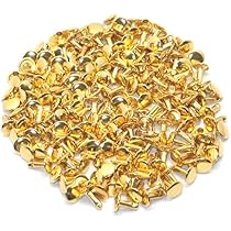 Amazon | 両面カシメ 大 足長 頭9mm 足11.5mm 真鍮無垢-キリンス仕上げ 