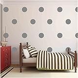 Owl Hills Wall Stickers: Polka Dots Grey 9 16 Count [並行輸入品]