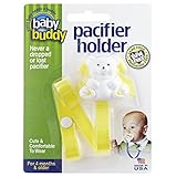 Baby Buddy 2ピース ユニセックス おしゃぶり ホルダー クリップ、 4ヶ月以上 イエロー