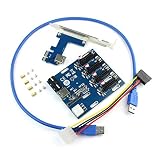 JMT PCIe 1～4 PCI Express 1XスロットライザーカードミニITX-外部4 PCI-eスロットアダプタPCIeポートマルチプライヤカード