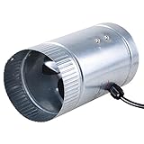 Hydroponic 4" Inline Duct Booster Vent Fan with Aluminum Blade [並行輸入品]