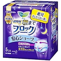 ロリエ 朝までブロック 安心ショーツ 5コ入