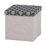 不二貿易 折りたたみ 収納スツール 直径38cm ブラウン 51884