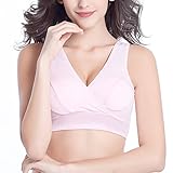 福美康(FUMEIKANG) マタニティブラ ノンワイヤー 授乳 産前 産後 妊婦 ピンク ベージュ 2枚セット (XXL, ピンクxベージュ)