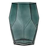 Green Geometric Glass Vase [並行輸入品]