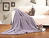 (King/Cal King, Lilac) - Elegant Comfort Micro Fleece Ultra Plush Luxury Solid Blanket, King/Califor