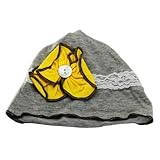 Lovely Ovely Unusal Cotton Girls Baby TODDLER YELLOW FLOWER GRAY SUN HAT by Topbaby [並行輸入品]