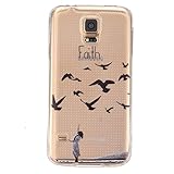 UNEXTATI Galaxy S5 ケース 高品質 超薄型 TPU 保護カバー 液晶保護 衝撃吸収 Samsung Galaxy S5 用 Case Cover (P7 ブラック)