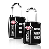 TSA荷物ロック2パック組み合わせスチール南京錠tacklife hcl3 a旅行荷物のスーツケースのロック& Small Easy to Read