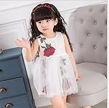 Haozao 女の子ローズのプリントドレス（高さ：80-100cm）