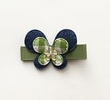 Baby Deer Clips　ヘアクリップ for ベビー　レトロバタフライ（オリーブ）