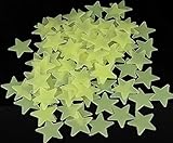 Evday 100個3 cmプラスチック星Florescentライトステッカー子供部屋壁装飾