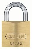 ABUS 55/30 B KA 1.25-Inch All Weather Solid Brass with Hardened Steel Shackle Keyed Alike Padlock [並