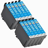 【SUNINK】エプソン用 IC69 互換インクカートリッジ IC4CL69【IC69-C/シアン 10本セット】大容量 対応機種:PX-045A PX-046A PX-047A PX-105 PX-405A PX-435A PX-436A PX-437A PX-505F PX-535F プリンター