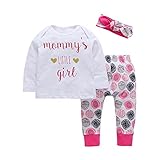 (プタス)Putars ベビー服 子供服 上下セット Tシャツ 女の子 長袖 MOMMYS LITTLE GIRL 可愛い 秋 冬 スポーツ 運動会 旅行 記念日 プレゼント 6-24ヶ月