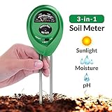 3 in 1 Soil PH Meter plants Flowers Soil Water Light Tester Sensor Monitor for Aquarium Indoor Garde