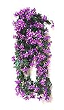 beebel ™人工シルクローズフラワーアイビーVine Leaf Haingガーランドウェディングパーティーホーム装飾、2パック パープル BB2016061103