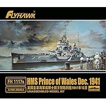 フライホークモデル 1/700 イギリス海軍 HMS 戦艦 キングジョージ五世級 プリンス・オブ・ウェールズ 1941年12月 プラモデル Amazon | フライホークモデル 1/700 イギリス海軍 HMS 戦艦