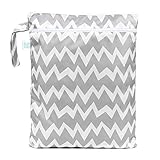 Bumkins Wet Dry Bag, Gray Chevron by Bumkins