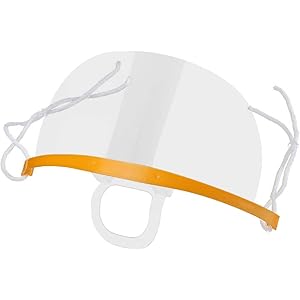 10/20/30/50枚セット 透明 業務用 フプラスチッククリア クリア簡易シールド レストラン 接客 イベント アウトドア クッキング 飲食店 シェフ 家庭料理 パン屋 コーヒーショップ 美容室 スーパーマーケット コンビニ(オレンジ,10枚)