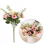 Creazy人工シルク牡丹花ホームガーデンウェディングパーティーブライダルBouquet Decor