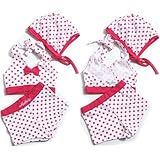 【韓国子供服】【100cm】【110cm】ドット柄&リボン セパレーツ 水着(ピンク) 90cm/100cm/110cm(110(7))