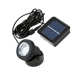 Hausbell Weatherproof Outdoor Solar Powered 6 LEDs Spotlight For Pool Use Outdoor Garden Pool Pond (
