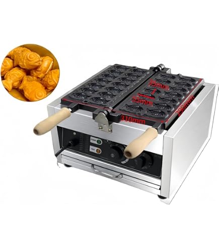 Amazon｜鯛焼き器 鯛焼きメーカー 業務用 電気たい焼き機 14穴、業務用 