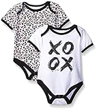 Amy Coeベビー女の子XO OX Printed 2 Pack Bodysuits