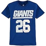 Outerstuff saquon Barkleyニューヨーク・ジャイアンツ# 26 Youth Mainliner Name & Number Tシャツ Youth Medium 10/12 ブルー