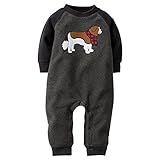 カーターズ Carter's ロンパース マイクロフリース カバーオール ラグラン 長袖 男の子 ポリエステル100% 秋冬 Raglan Fleece Jumpsuit NB (50-55cm) [