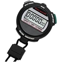 [クレファー]CREPHA デジタルストップウォッチ 3気圧防水 カウントダウン計測 ブラック TEV-4013-BK