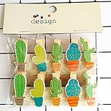 Zhi Jin 10個/セットかわいい木製クリップペグClothespinsのフォトアルバムポストカードメモ用紙Decorクランプでロープとnon-traceフック2 グリーン