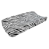 My Blankee Zebra Print Minky Changing Pad Cover Black/White 16 x 32 [並行輸入品]