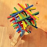 Shuyue木製スティックStackingバランスビーム木製パズル建物ブロックボードテーブルバランスおもちゃ教育Elephant Balancingバーゲームfor Kids 40個