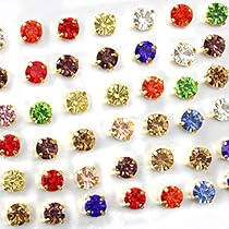 Amazon | 【6ミリ 40粒】30～100粒 【ビジュー パーツ】 4mm・6mm・8mm